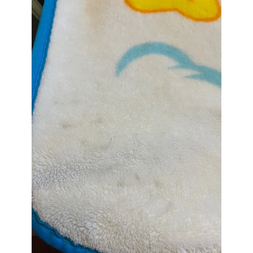 Vintage Care Bears Plush Fleece Throw Blanket Snuggle Up With A Sweet Dream Blue